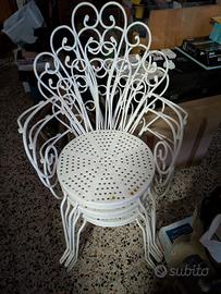 sedie e tavolo in ferro 