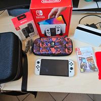 Switch Oled Con Accessori E Gioco