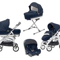 trio inglesina TRILOGY blu/bianco + antiabbandono