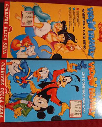 2 cassette Disney VHS Corriere della Sera Vintage 