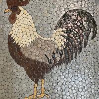 GALLO quadro, in ciottoli di fiume.