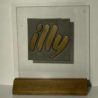 targa Illy caffe' insegna vintage anni 80
