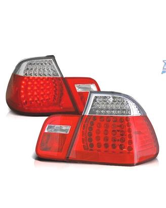 FANALI BMW E46 01-05 LED ROSSO CROMATO LOOK M3