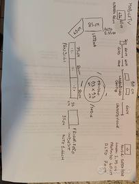 Cucina con Gas,Lavastoviglie,Frigo,di falegnameria