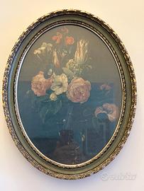 quadro floreale ovale