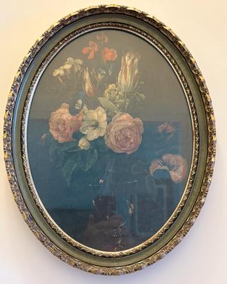 quadro floreale ovale