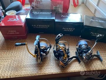 Mulinelli daiwa e shimano