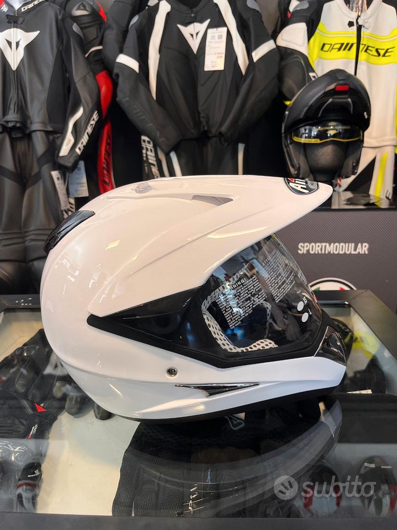 Casco airoh s4 cross bianco con visiera - Accessori Moto In vendita a Trento