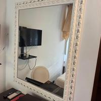 Specchio cornice bianca