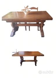 Tavolo + tavolino legno massello