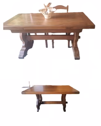 Tavolo + tavolino legno massello