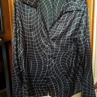 Camicia nero /viole lucida