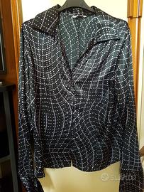 Camicia nero /viole lucida