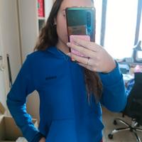 Felpa blu con zip e cappuccio - Adidas💙
