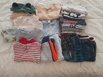 Lotto vestiti mezza stagione neonato 6/9 mesi 68cm