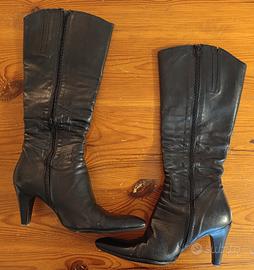 Stivali donna alti tacco nere scarpe 