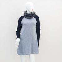 Abito Blusa cotone  grigio chiaro e nero +🎁