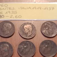 KM#60;monete italiane da 10 centesimi in rame, 