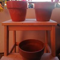 3 vasi in terracotta per piante e fiori