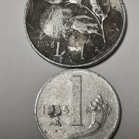 Due monete da 1 lira