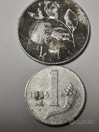 Due monete da 1 lira