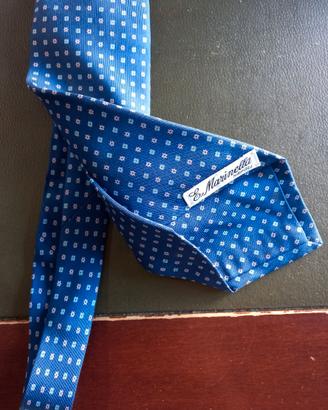 Cravatta in seta blu E. Marinella  Napoli