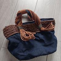 Borsetta Penny con cerniere tessuto denim