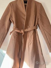 Cappotto New Collection beige,elegante con cintura