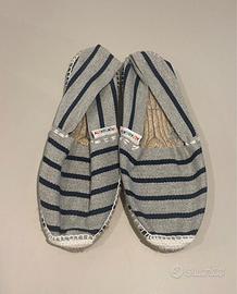 Alpargatus a righe grigio - blu