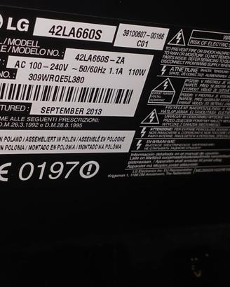 LG 42 pollici Smart TV Cinema 3D