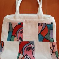 Borsa fatta a mano con tessuto Sardo. 