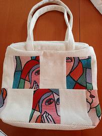 Borsa fatta a mano con tessuto Sardo. 