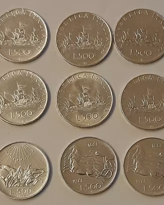 Monete 500 Lire Argento 835
