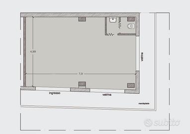 Locale commerciale negozio fronte strada
