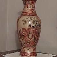 Grande vaso giapponese stile Satsuma con geishe