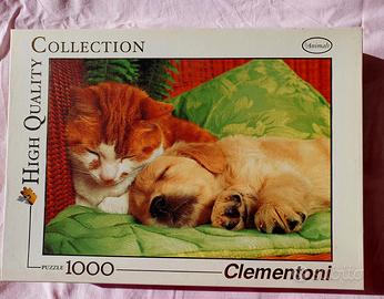 Puzzle 1.000 pezzi, Cane e Gatto, Clementoni 