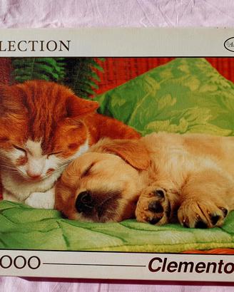 Puzzle 1.000 pezzi, Cane e Gatto, Clementoni 