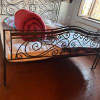letto in ferro battuto+materasso 200x200