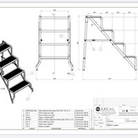 Sgabello 4 gradini carpenteria
