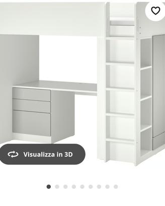 Letto con scrivania ed armadio