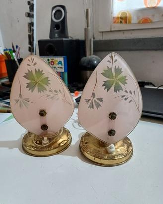 coppia lampade da comodino abat jour anni 50