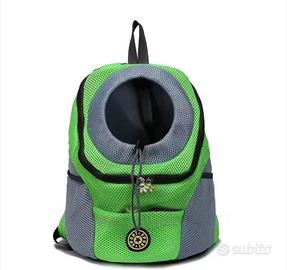 Zaino trasporto animali verde taglia S nuovo