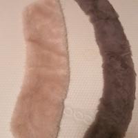 2 colli di pelliccia finta sintetica 