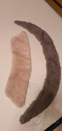 2 colli di pelliccia finta sintetica 