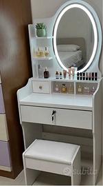 Postazione trucco scrivania con luce LED touch