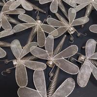 Libellule 20 acciaio fatte a mano colore argento