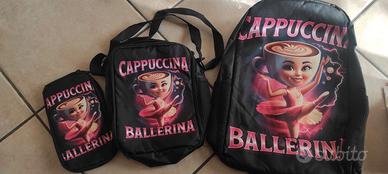 BRAINROT Cappuccina Ballerina Zaino, Borsa Bustina