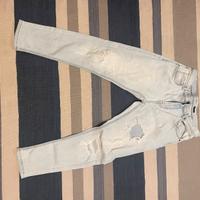 skinny jeans chiari strappati