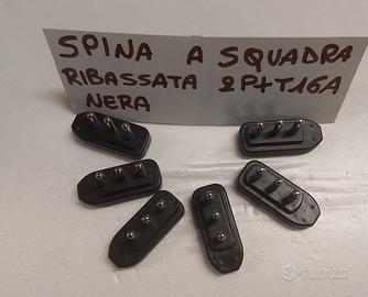 S-124  Spina a squadra ribassata  nera  16A 10pz.