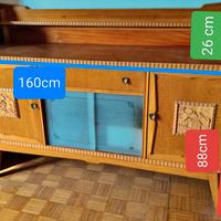 Credenza buffet anni '50 con vetrinetta